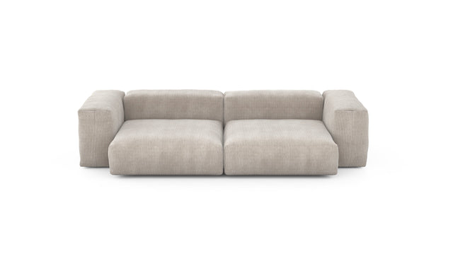 Preset two module sofa - cord velours - platinum - 272cm x 136cm