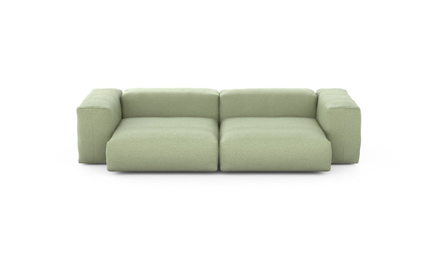 Preset two module sofa - linen - olive - 272cm x 136cm