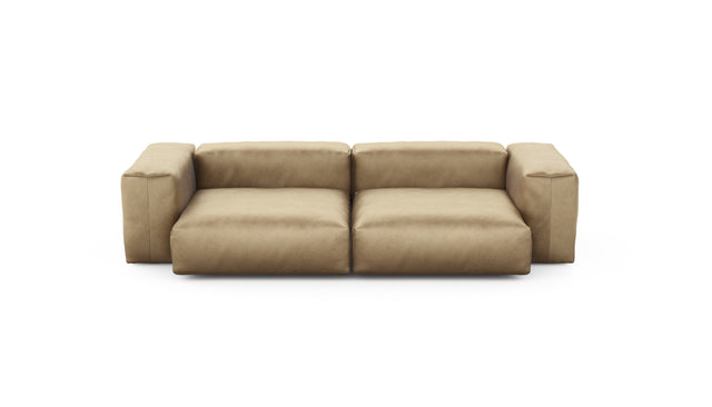 Preset two module sofa - velvet - caramel - 272cm x 136cm