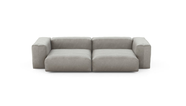 Preset two module sofa - velvet - light grey - 272cm x 136cm