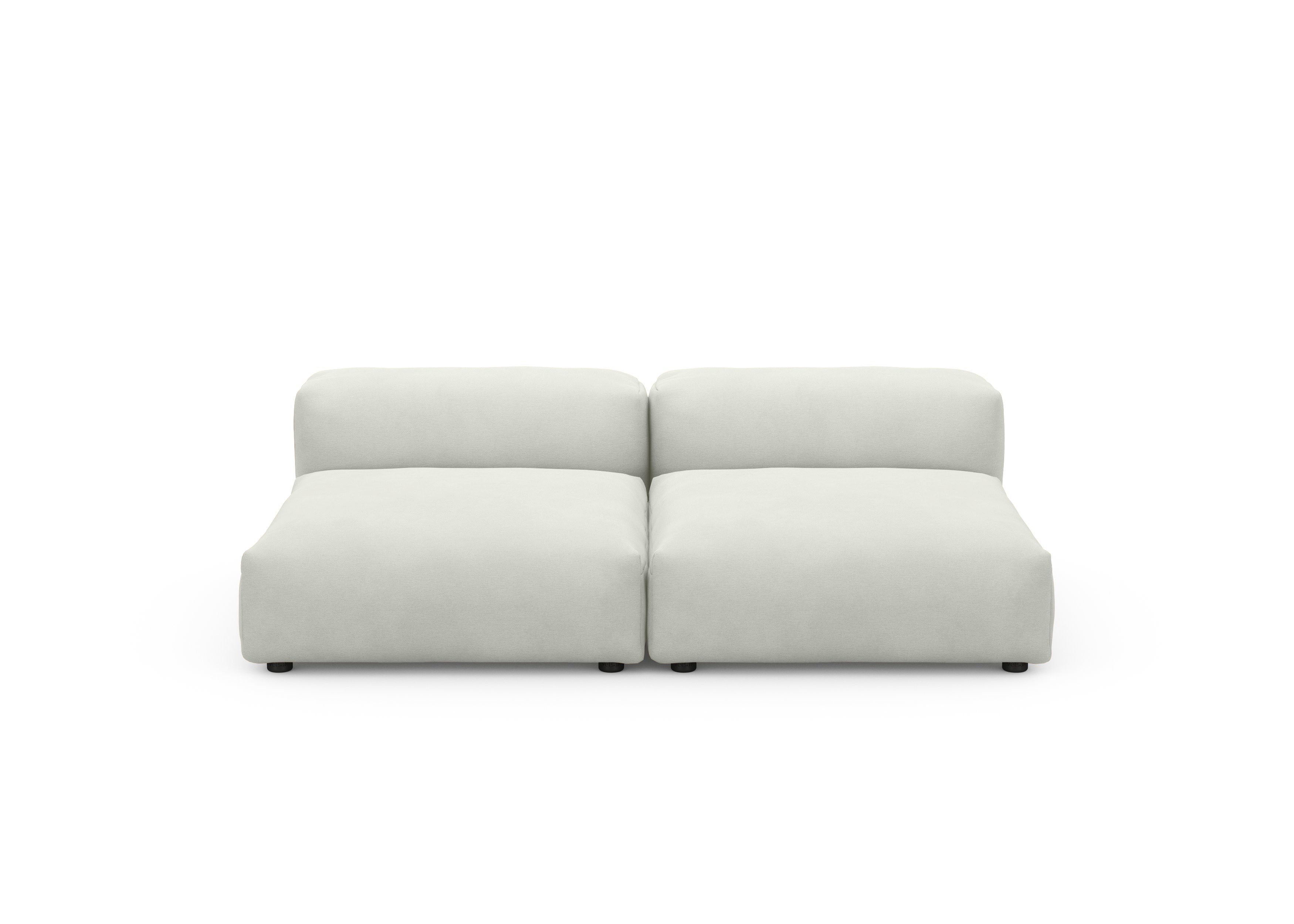 Two Seat Lounge Sofa L Herringbone creme