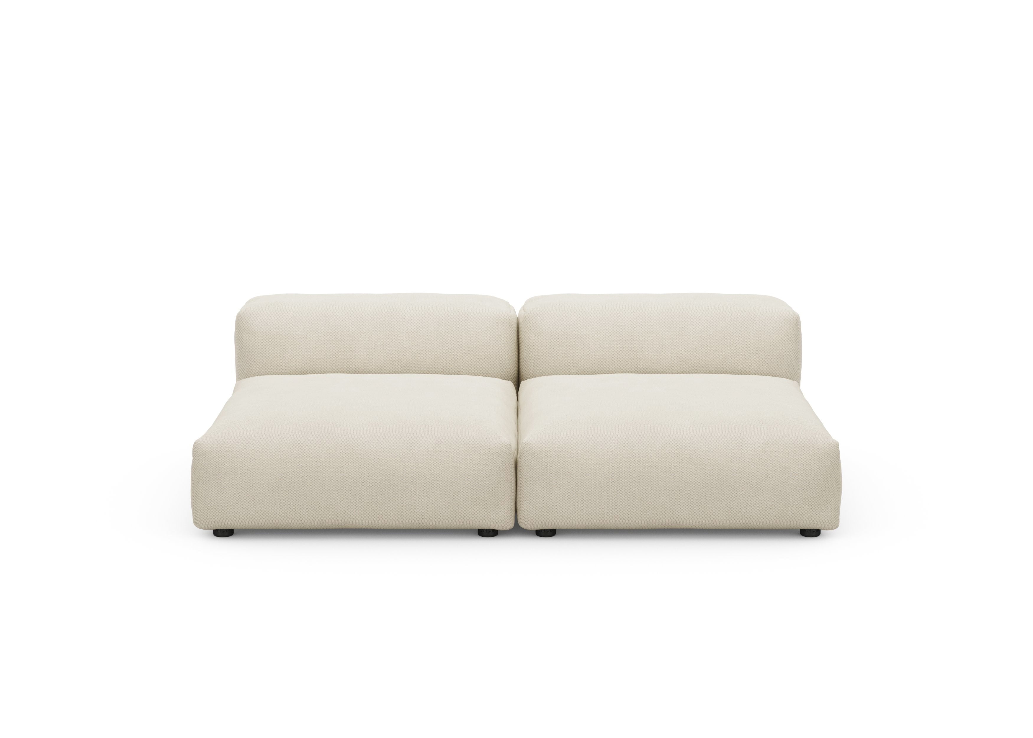 Two Seat Lounge Sofa L Pique creme