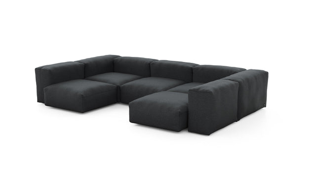 Preset u-shape sofa - linen - anthracite - 314cm x 199cm