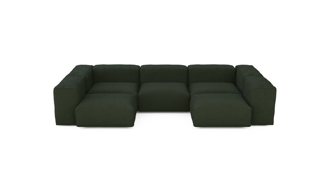 u-shape sofa - loop loop - mousse - 123in x 78in