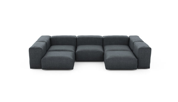 Preset u-shape sofa - pique - dark grey - 314cm x 199cm