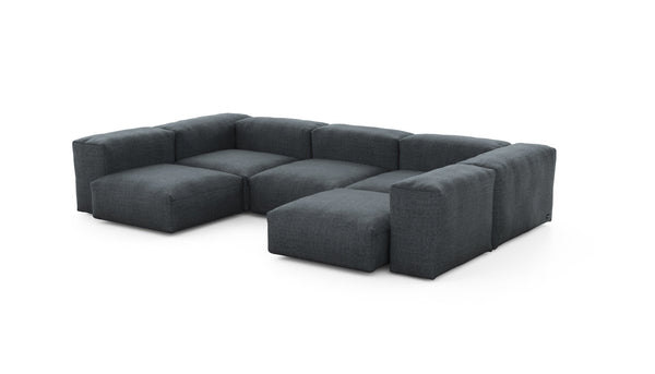 Preset u-shape sofa - pique - dark grey - 314cm x 199cm