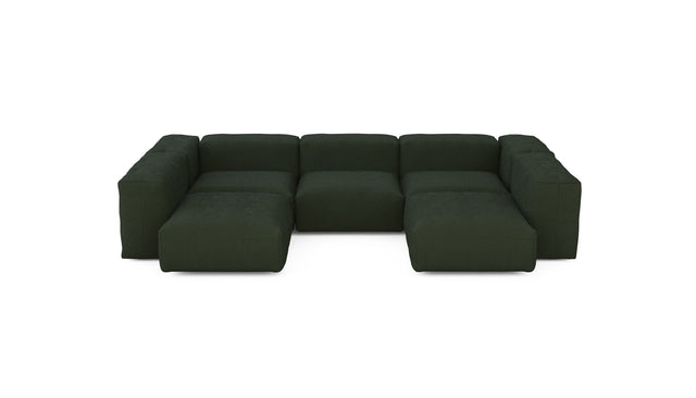 u-shape sofa - loop loop - mousse - 123in x 86in