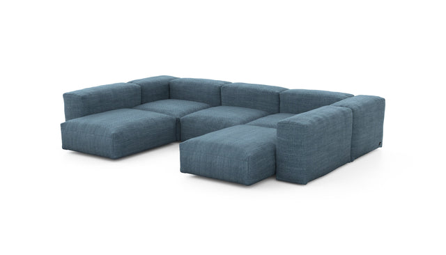 Preset u-shape sofa - pique - dark blue - 314cm x 220cm