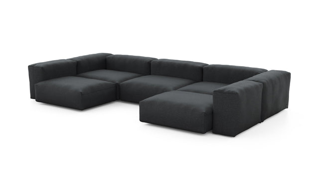 Preset u-shape sofa - linen - anthracite - 377cm x 199cm