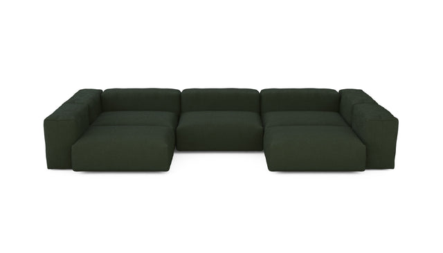 u-shape sofa - loop loop - mousse - 147in x 78in