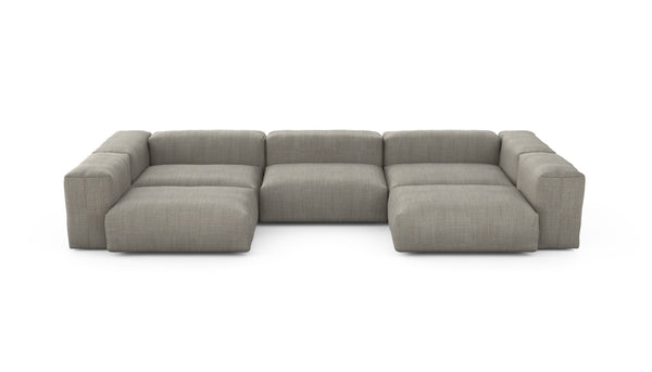 Preset u-shape sofa - pique - stone - 377cm x 199cm