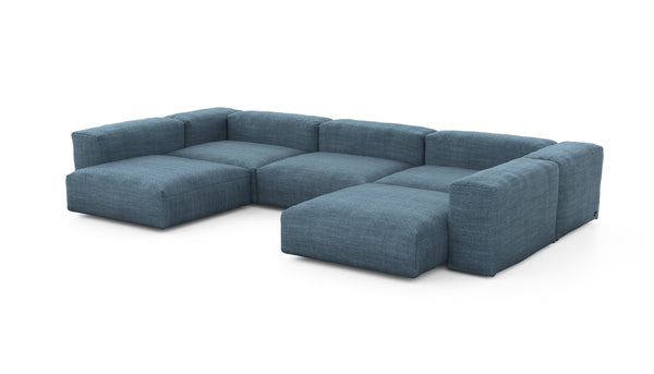 Preset u-shape sofa - pique - dark blue - 377cm x 220cm