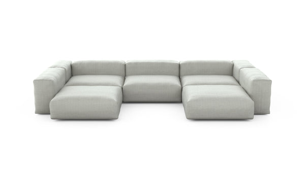 Preset u-shape sofa - pique - light grey - 377cm x 220cm