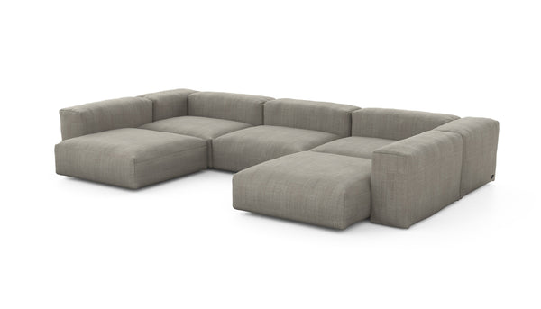Preset u-shape sofa - pique - stone - 377cm x 220cm