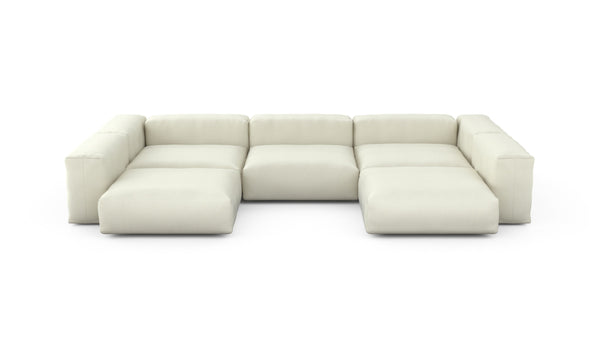 Preset u-shape sofa - pique - creme - 377cm x 241cm