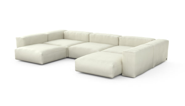 Preset u-shape sofa - pique - creme - 377cm x 241cm