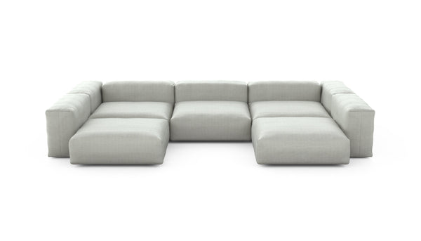 Preset u-shape sofa - pique - light grey - 377cm x 241cm