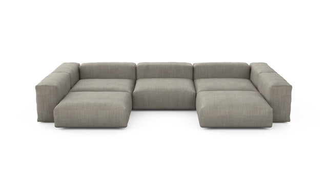 Preset u-shape sofa - pique - stone - 377cm x 241cm