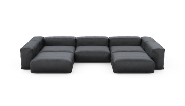 Preset u-shape sofa - velvet - dark grey - 377cm x 241cm