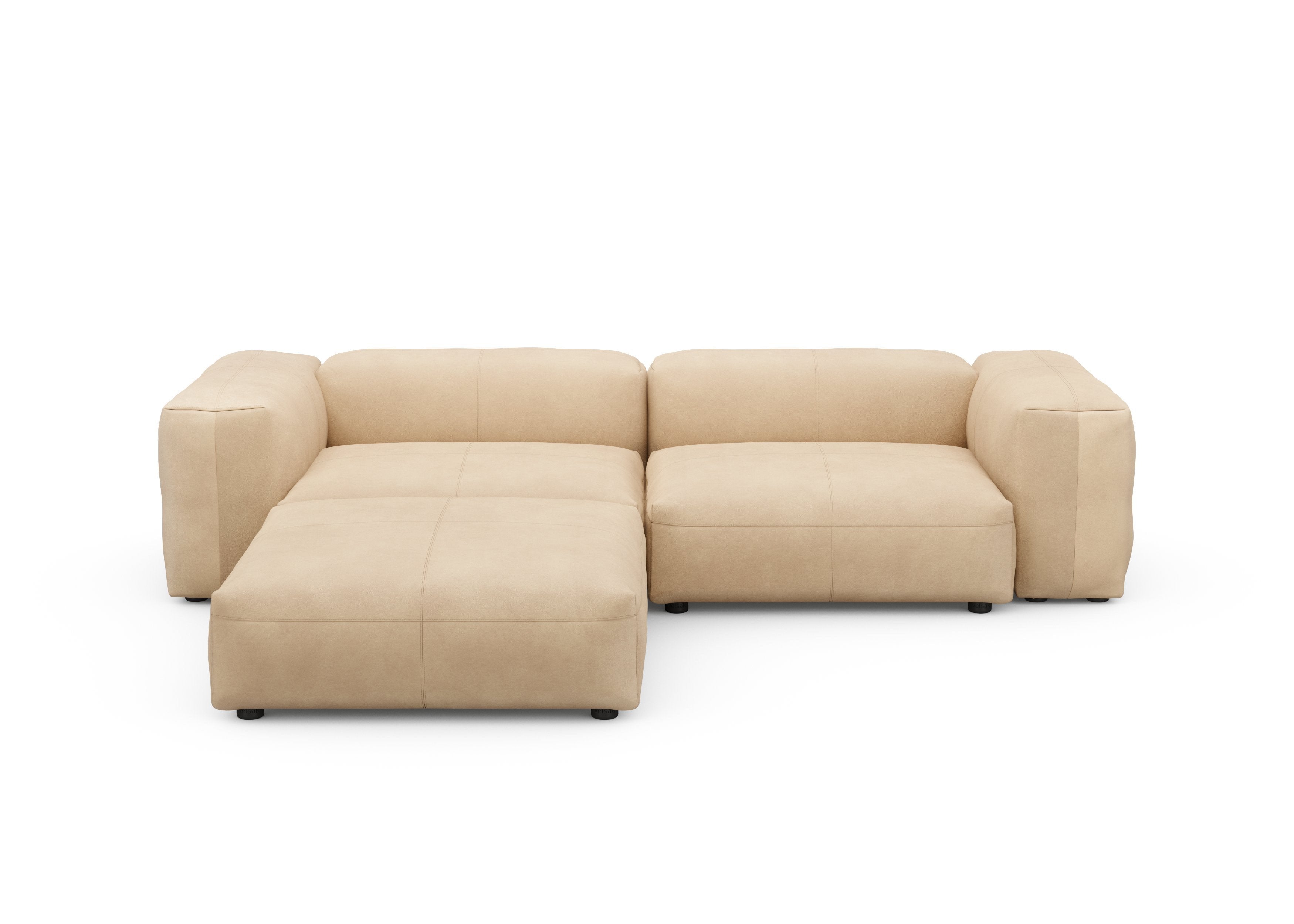 vetsak®-Corner Sofa L Leather beige