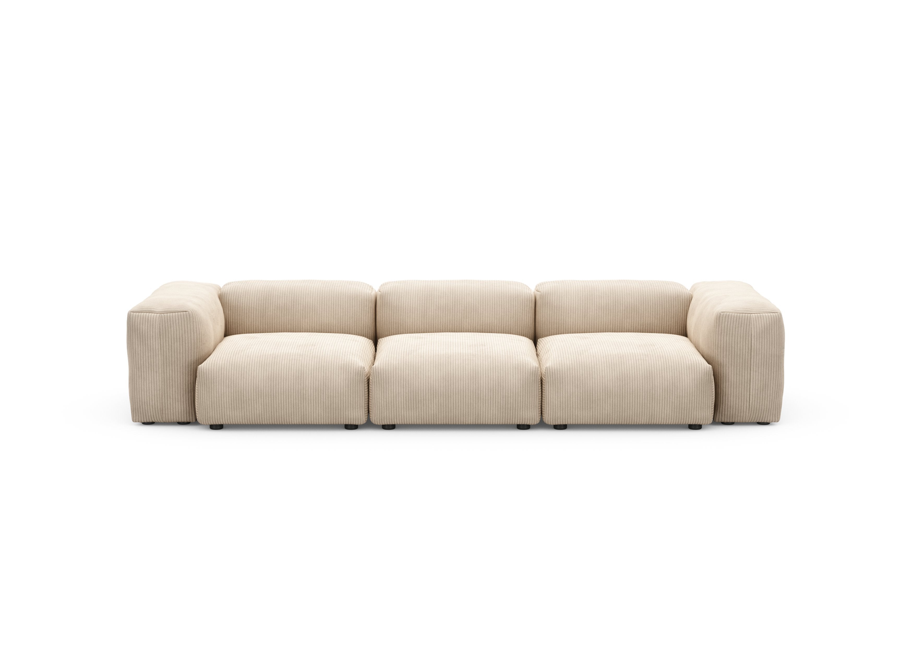 vetsak®-Three Seat Sofa S Cord Velours sand