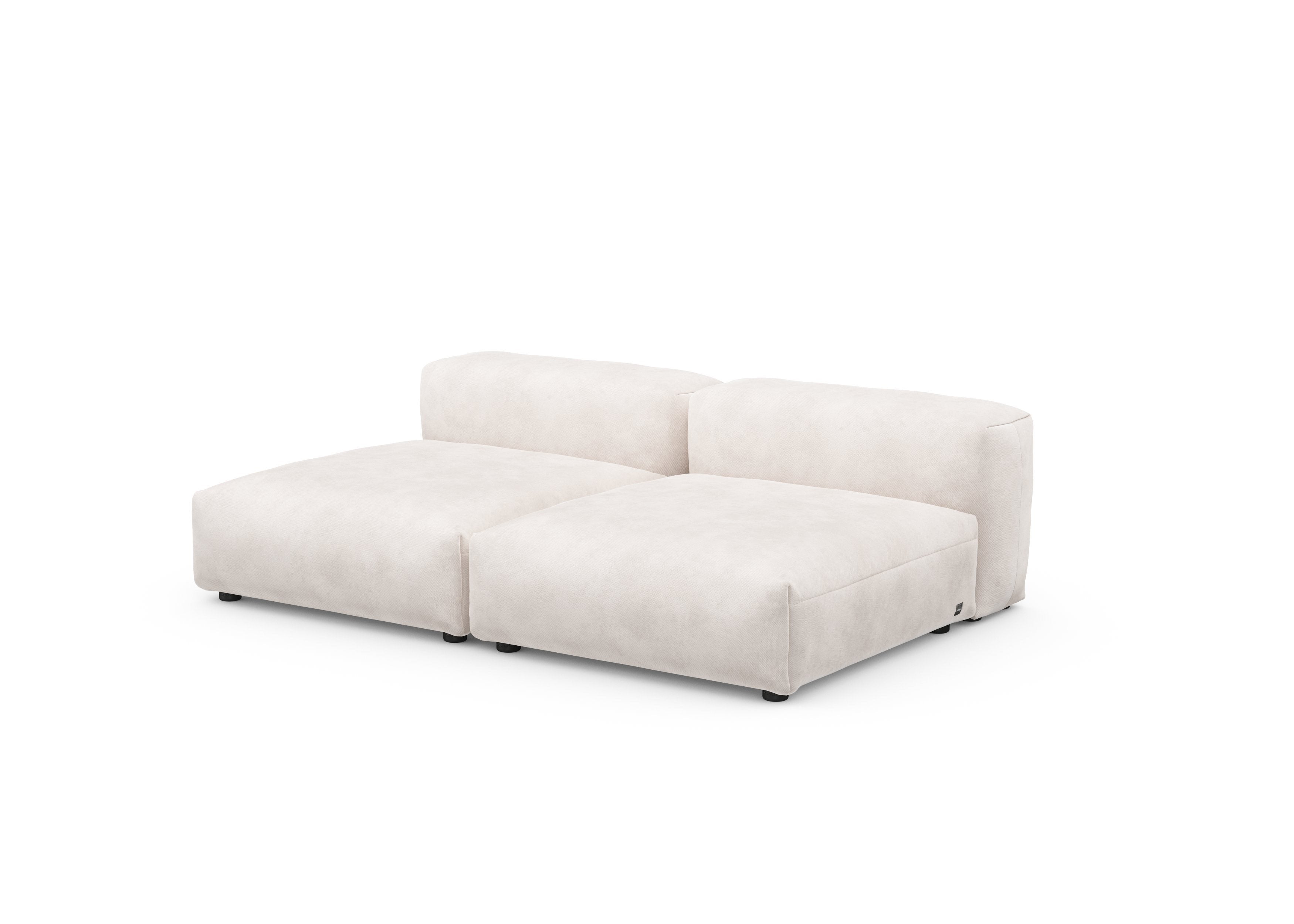 vetsak®-Two Seat Lounge Sofa L Velvet creme