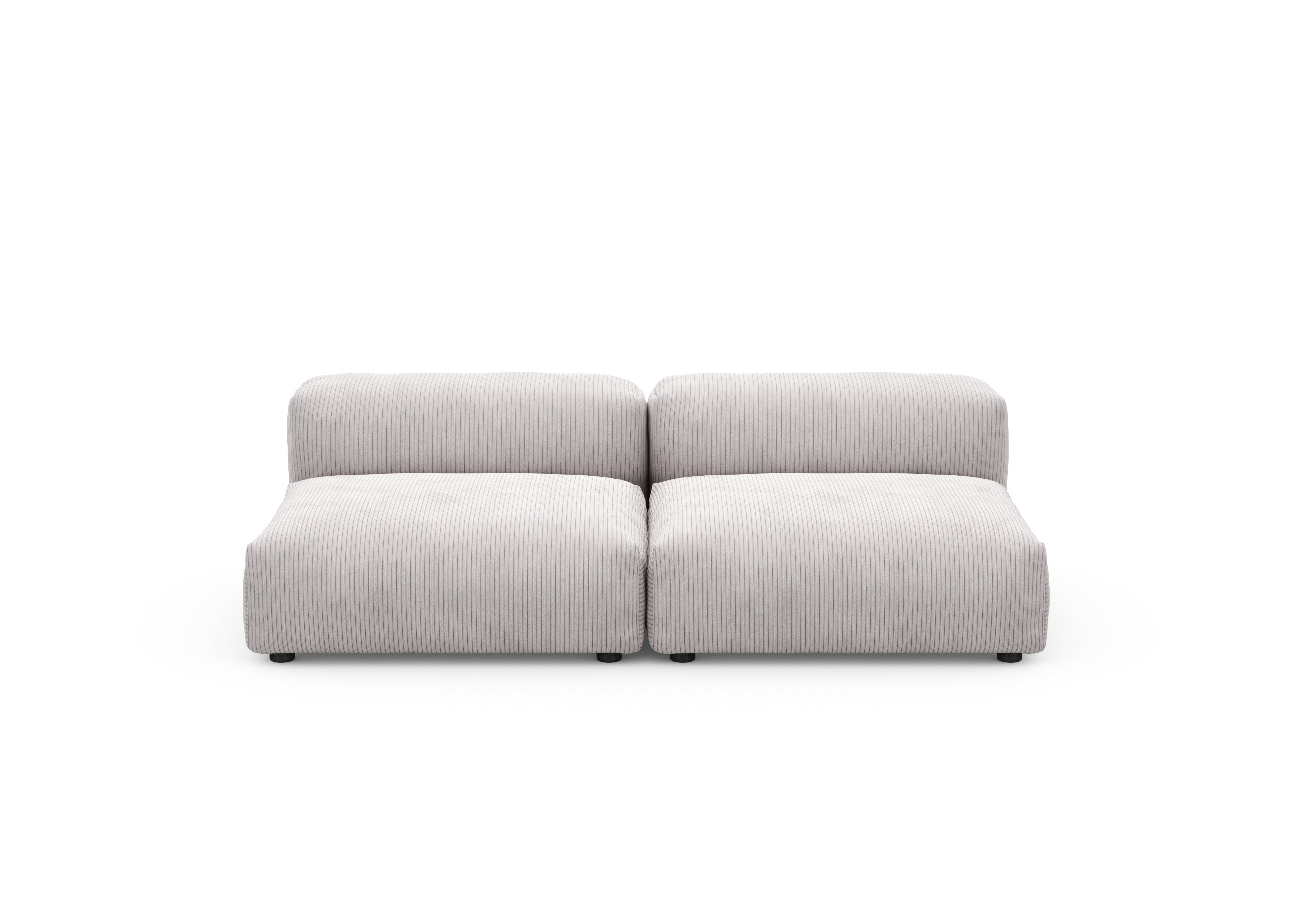 vetsak®-Two Seat Lounge Sofa M Cord Velours platinum
