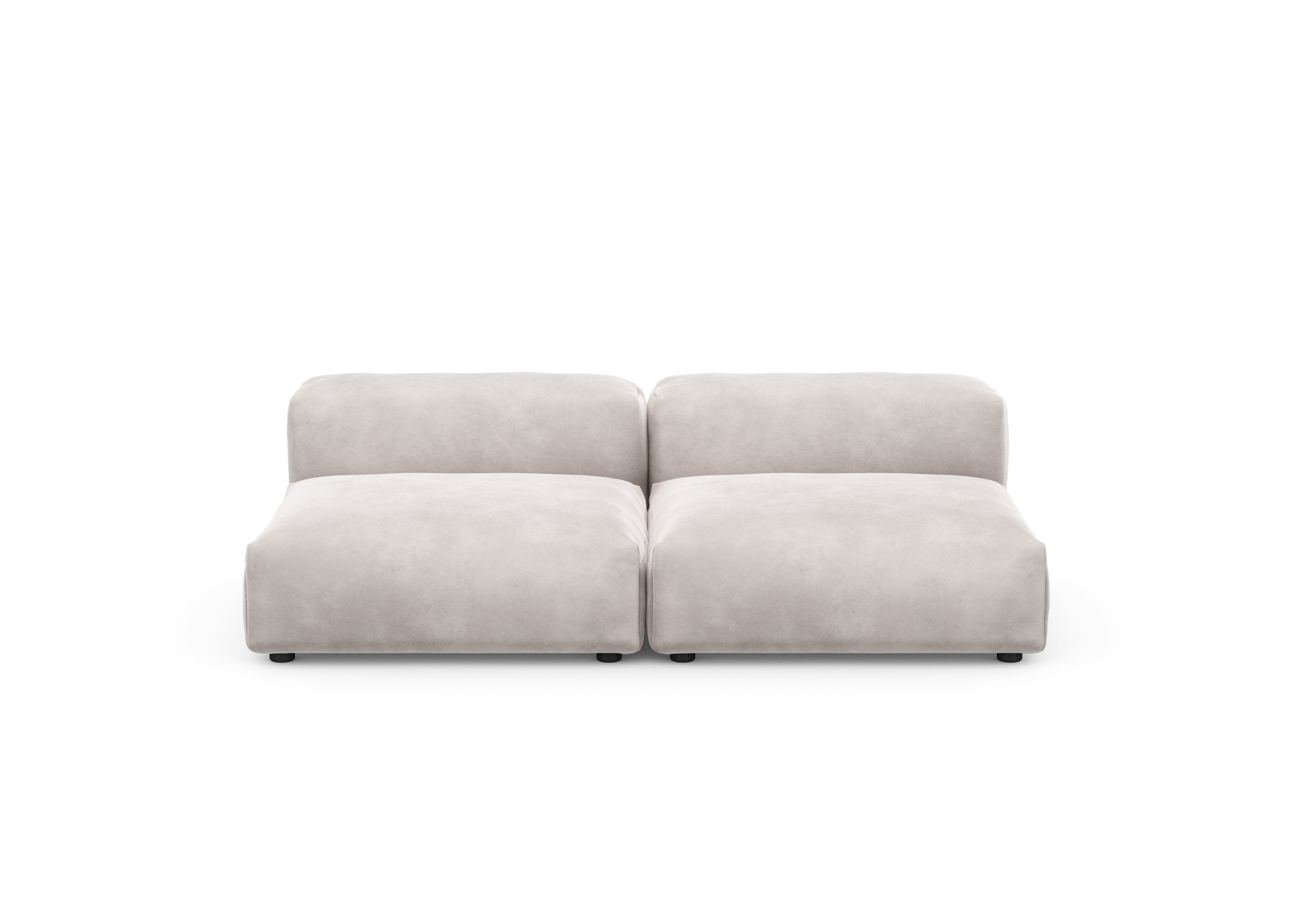 vetsak®-Two Seat Lounge Sofa M Velvet light grey